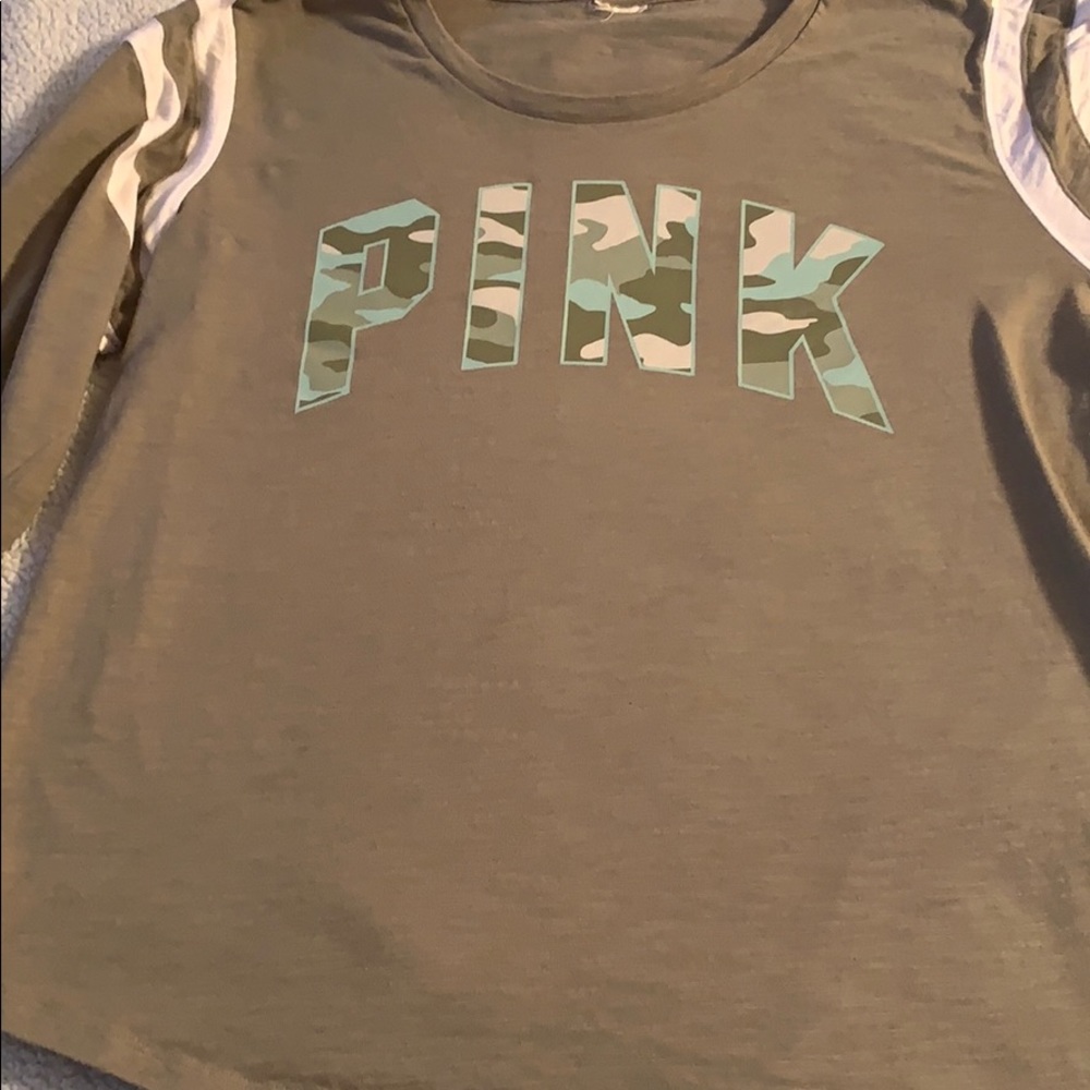 Green long sleeve “PINK” cameo